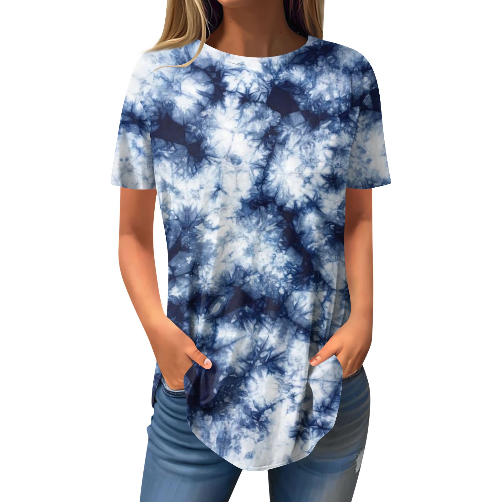 ADSSDQ Summer Shirts for Women 2024 Short Sleeve Womens Athletic Tops